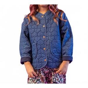 NEW MAYORAL kid's heart denim jacket in blue